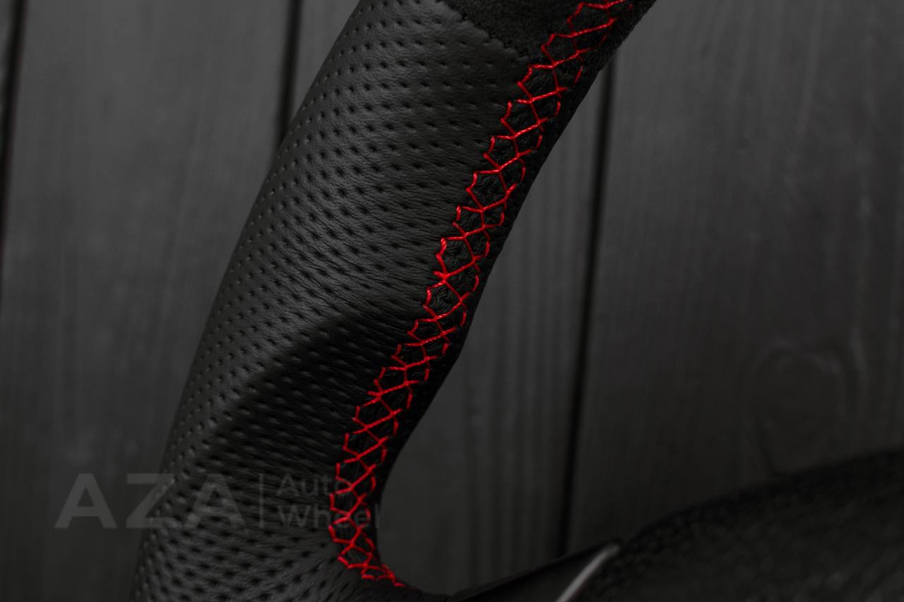 Steering wheel BMW e36 Z3 M roadster Alcantara/Perforated leather/Red details - Image 10