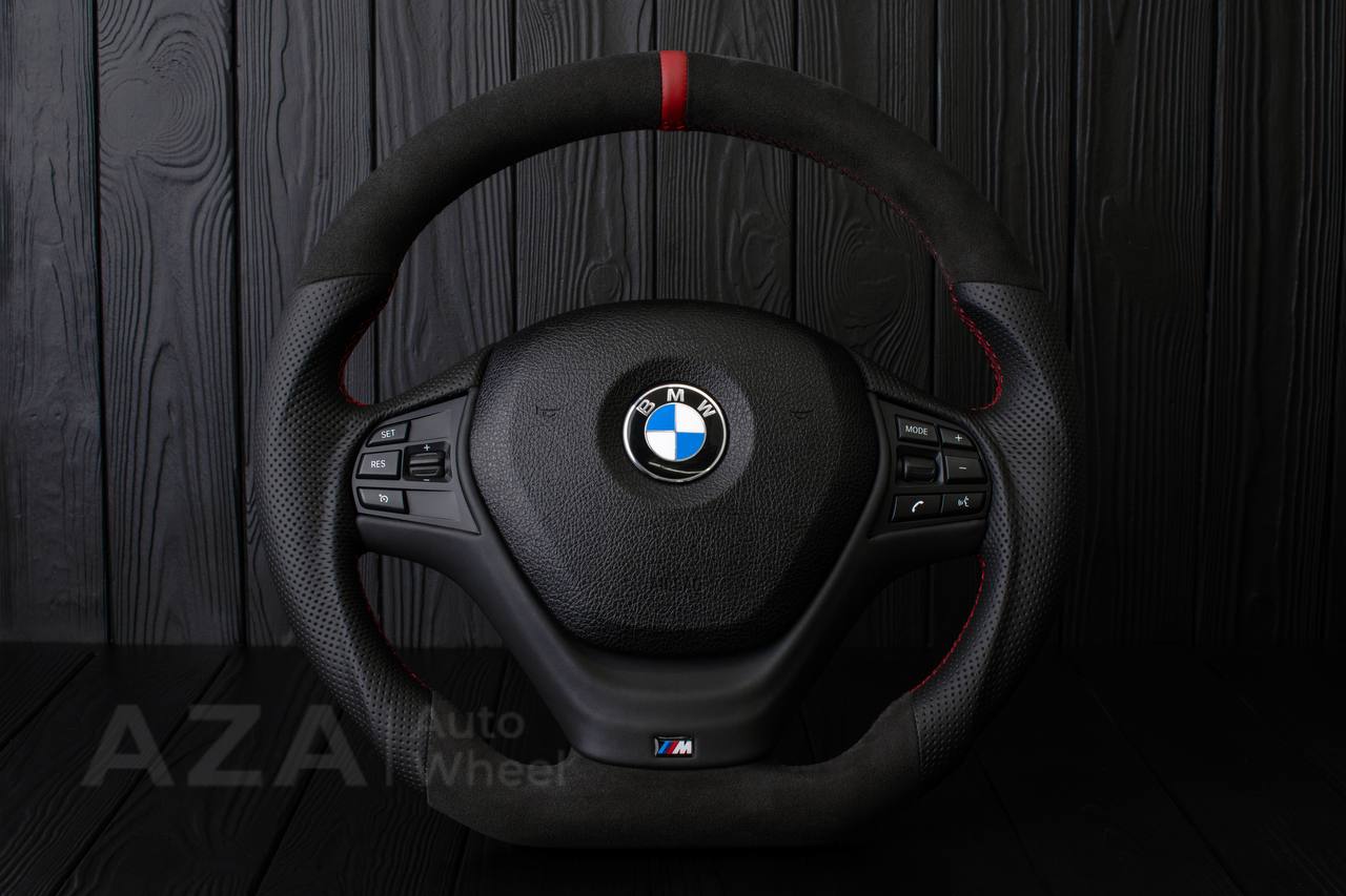 Steering wheel BMW F3X F2X SPORTLINE Alcantara/Perforated leather/Red details - Image 2