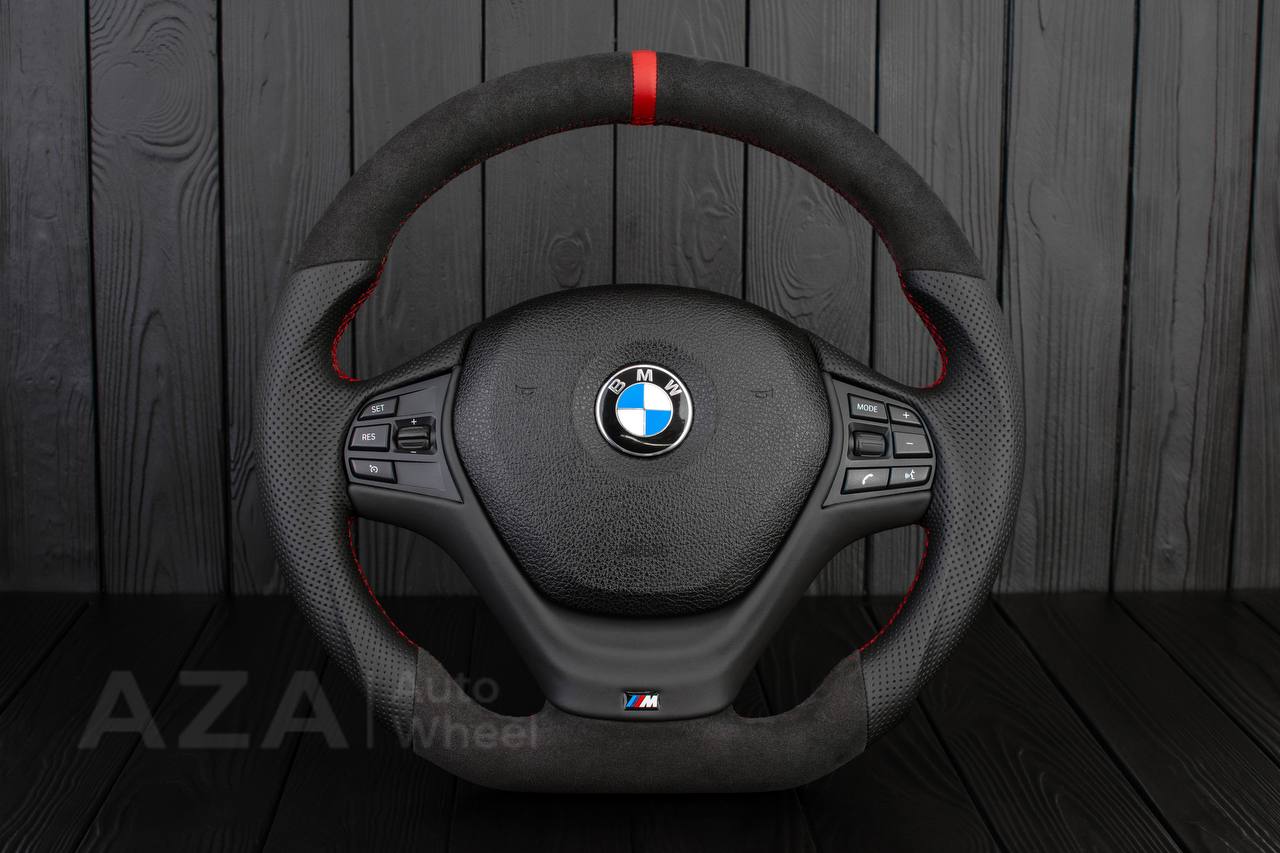 Steering wheel BMW F3X F2X SPORTLINE Alcantara/Perforated leather/Red details