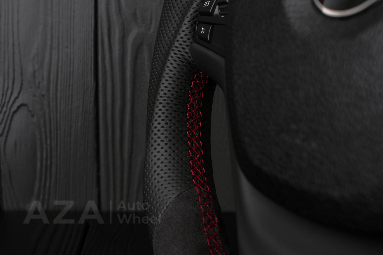 Steering wheel BMW F3X F2X SPORTLINE Alcantara/Perforated leather/Red details - Image 12