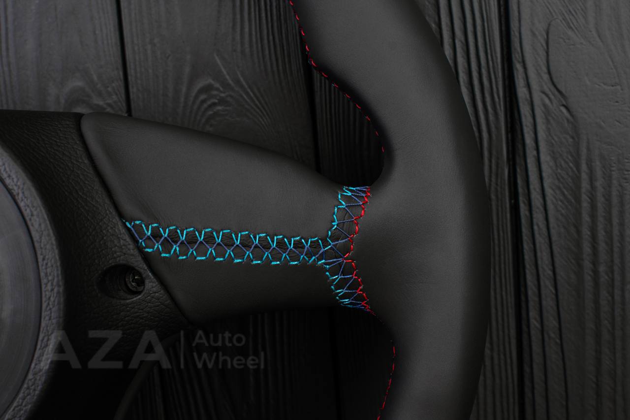 Steering wheel BMW E36 Euro Napa/Perforated leather/Wrapped Air bag/M color details - Image 5