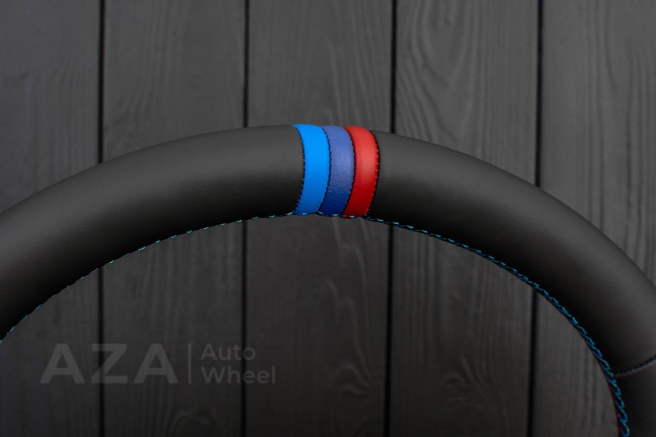 Steering wheel BMW E36 Euro Napa/Perforated leather/Wrapped Air bag/M color details - Image 10