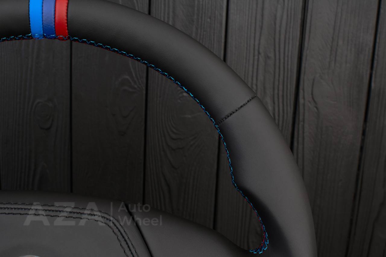 Steering wheel BMW E36 Euro Napa/Perforated leather/Wrapped Air bag/M color details - Image 12