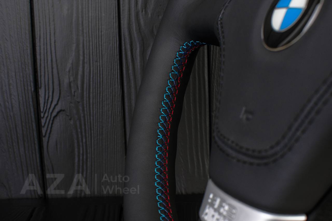 Steering wheel BMW E36 Euro Napa/Perforated leather/Wrapped Air bag/M color details - Image 15