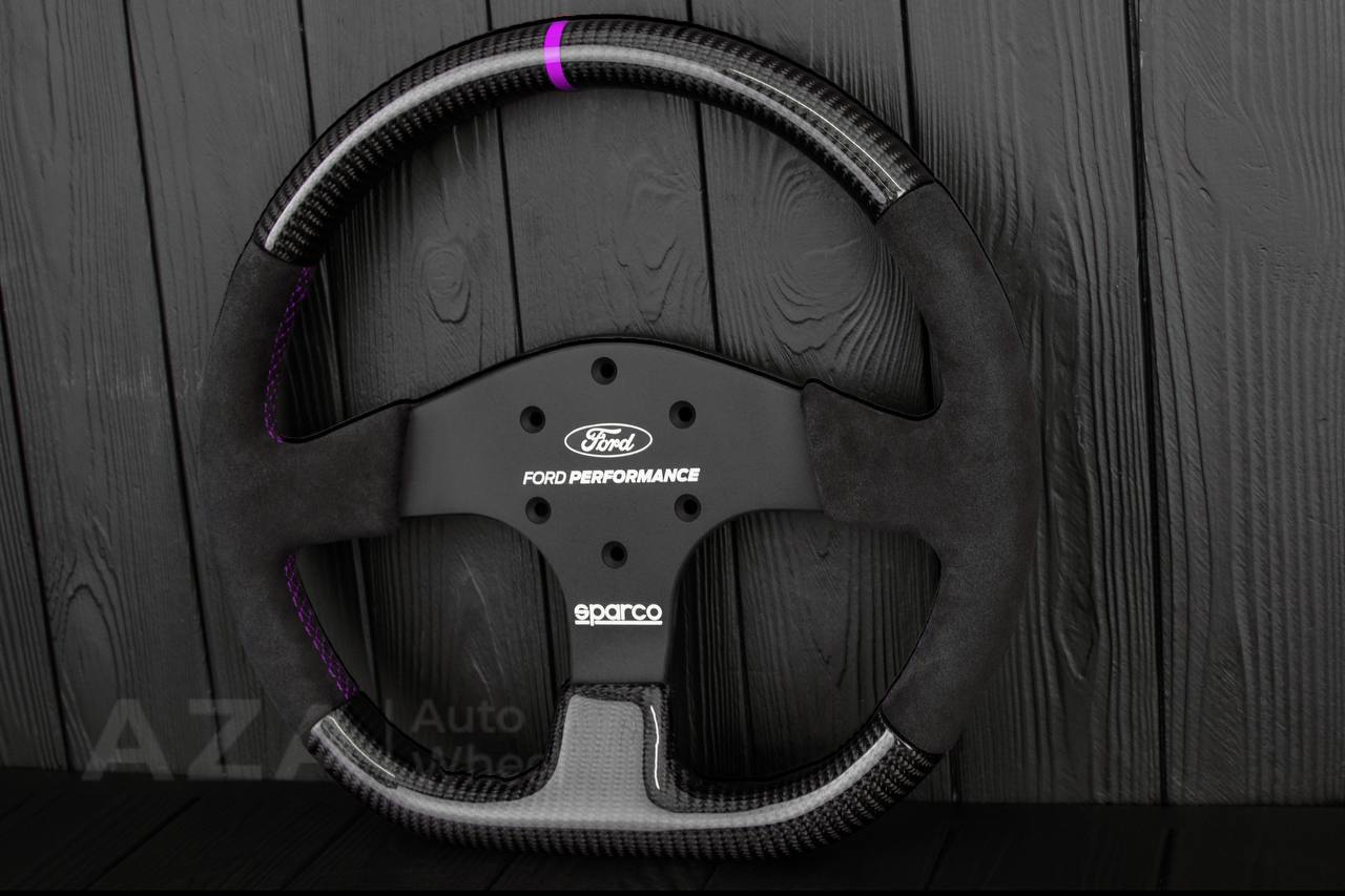 Ford Performance Off-Road Steering Wheel Real carbon fiber/Alcantara/Purple details (can be any color)
