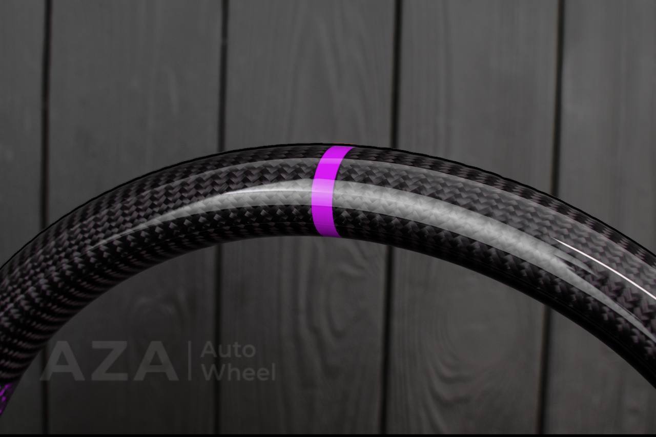 Ford Performance Off-Road Steering Wheel Real carbon fiber/Alcantara/Purple details (can be any color) - Image 4
