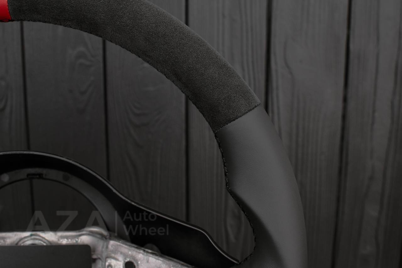 Steering wheel Dodge viper GEN2/3/4 Napa/Alcantara/Red stripe (can be any color) - Image 6