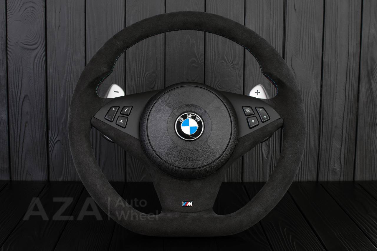 Steering wheel BMW E6X SMG Paddle Shift Alcantara/Flat bottom