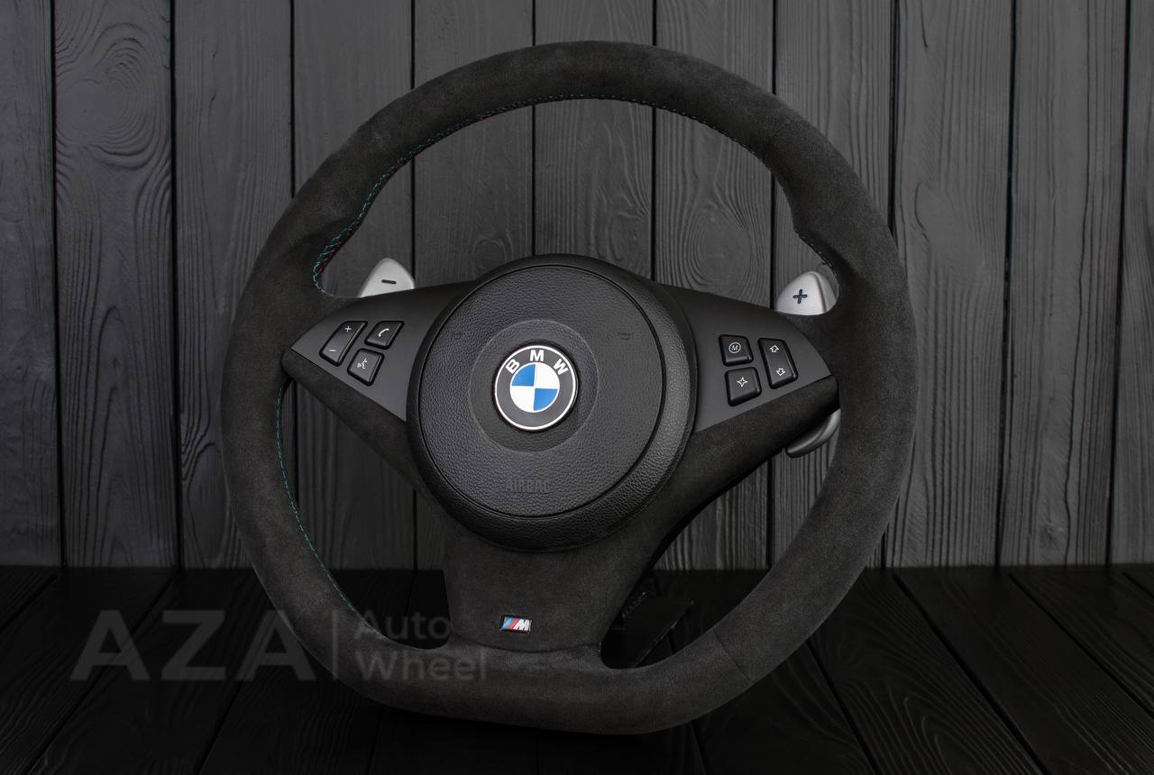 Steering wheel BMW E6X SMG Paddle Shift Alcantara/Flat bottom - Image 4