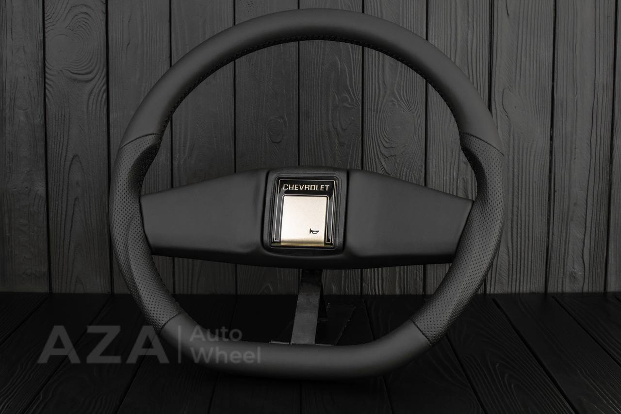 Steering wheel Square Body GM C/K/C10/C5/K5/K10/K20/K30 (1973-1987) Blazer, Silverado Italian Napa leather/Perforated leather (can be any color stitching and stripe) - Image 2