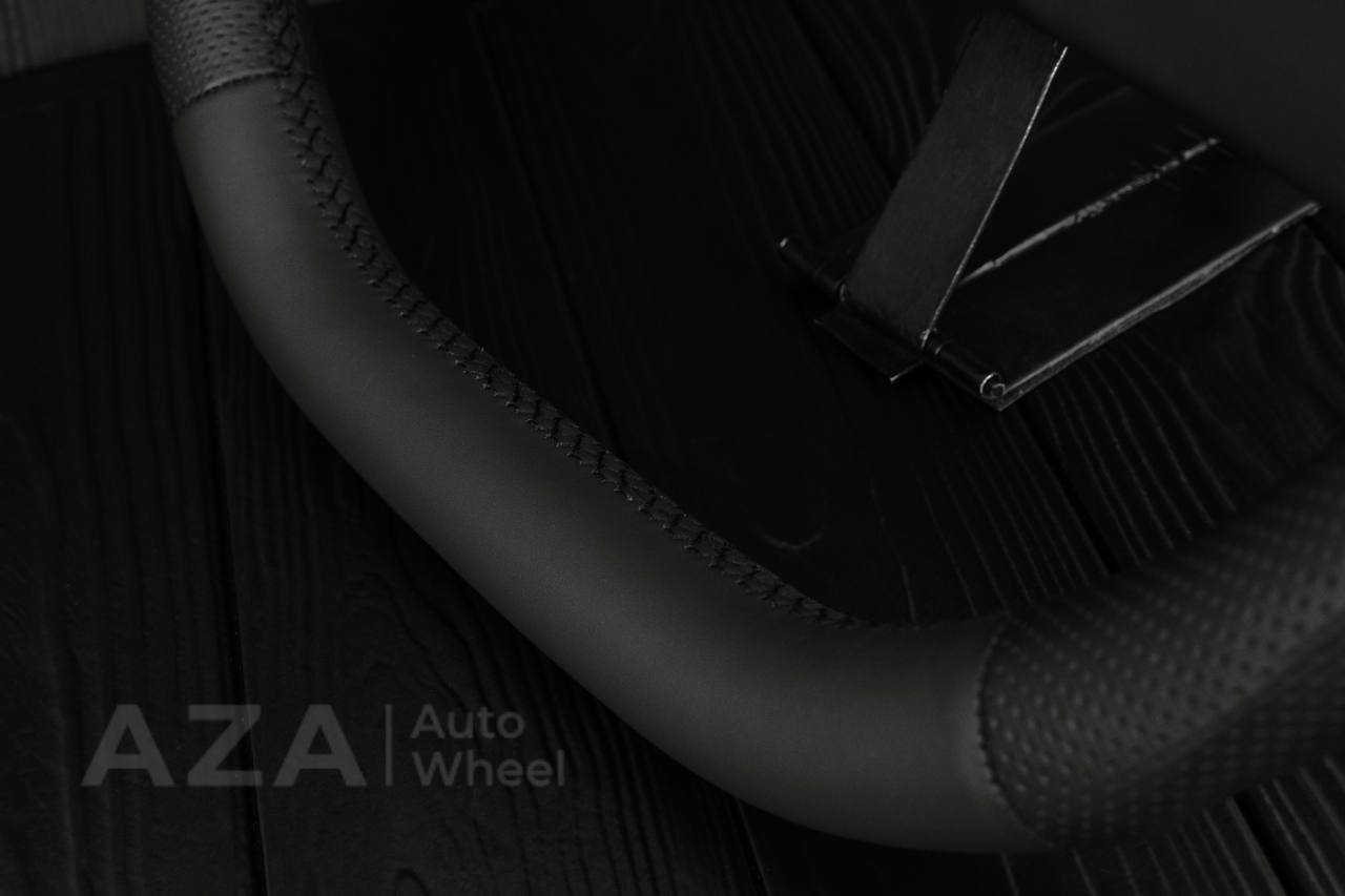 Steering wheel Square Body GM C/K/C10/C5/K5/K10/K20/K30 (1973-1987) Blazer, Silverado Italian Napa leather/Perforated leather (can be any color stitching and stripe) - Image 5