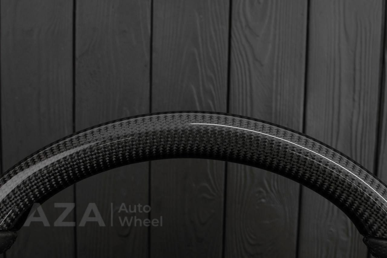Steering wheel GM Truck Chevrolet Kodiak (1998-2002) Сarbon fiber/Perforated leather - Image 8