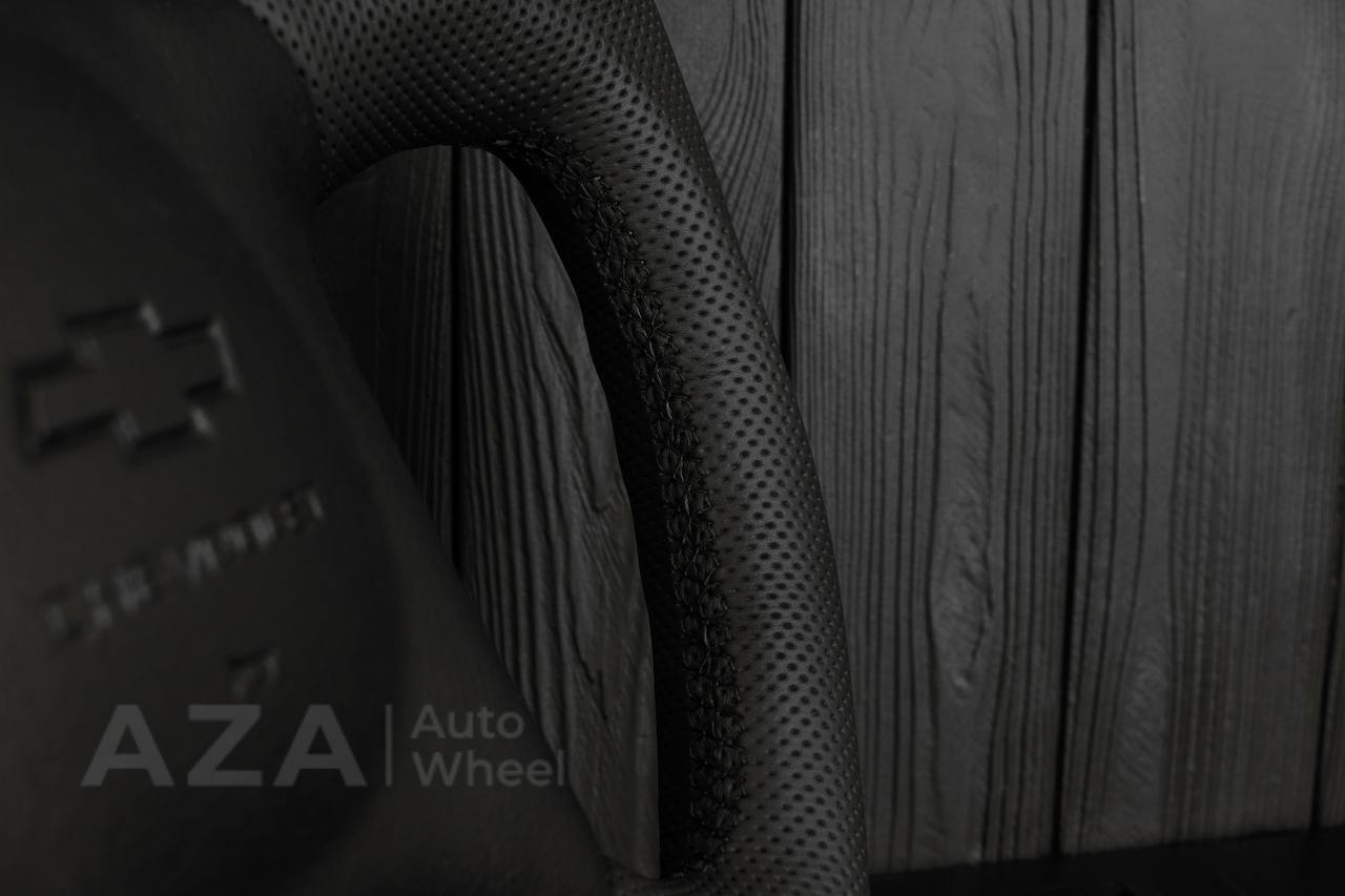 Steering wheel GM Truck Chevrolet Kodiak (1998-2002) Сarbon fiber/Perforated leather - Image 9