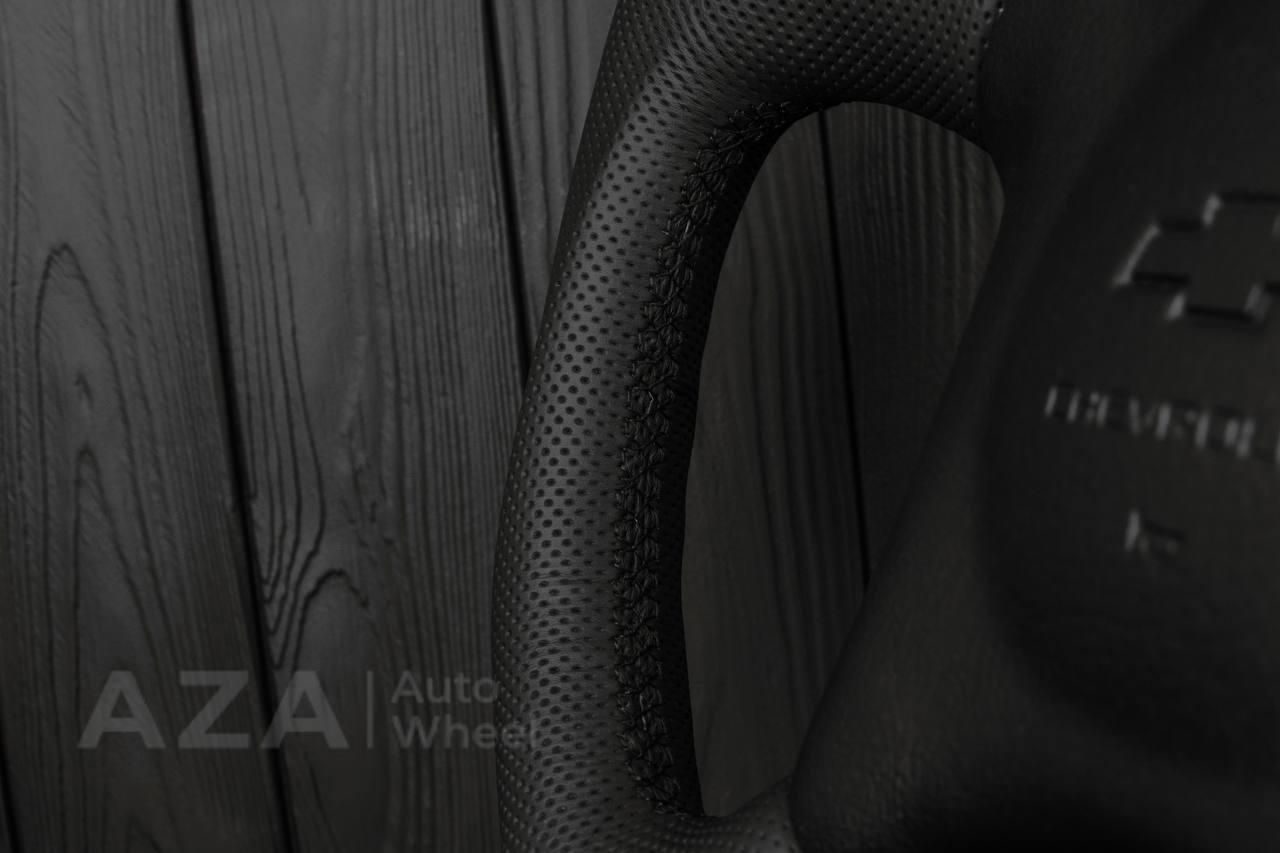 Steering wheel GM Truck Chevrolet Kodiak (1998-2002) Сarbon fiber/Perforated leather - Image 11