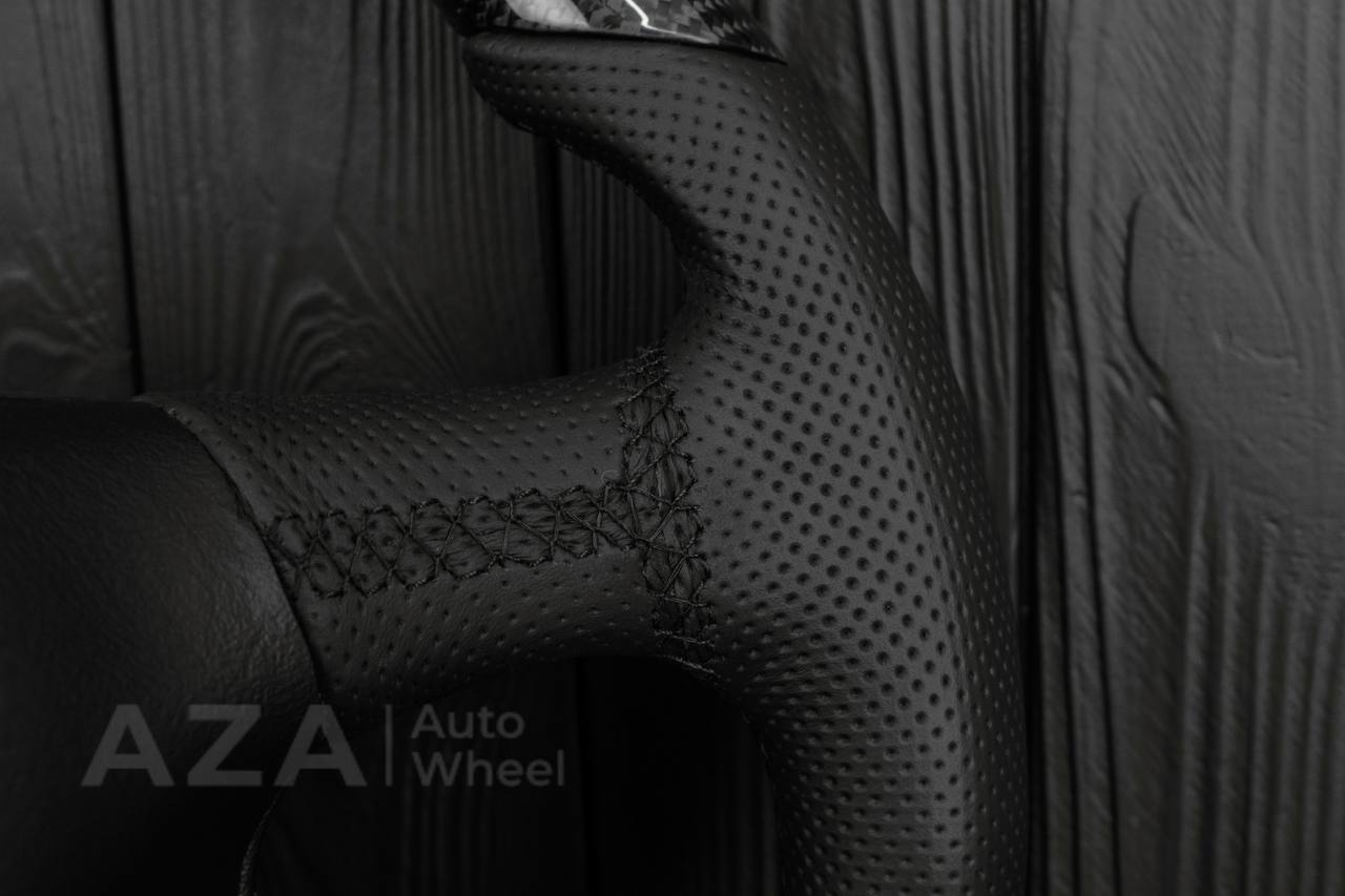 Steering wheel GM Truck Chevrolet Kodiak (1998-2002) Сarbon fiber/Perforated leather - Image 14