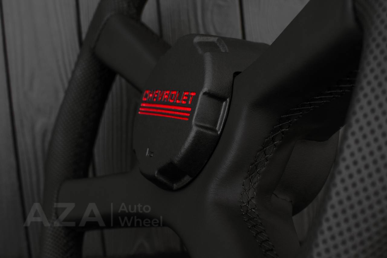 Steering wheel GM, OBS Silverado, Sierra (1988-1994) Wood grain/Perforated leather (can be any color) - Image 16