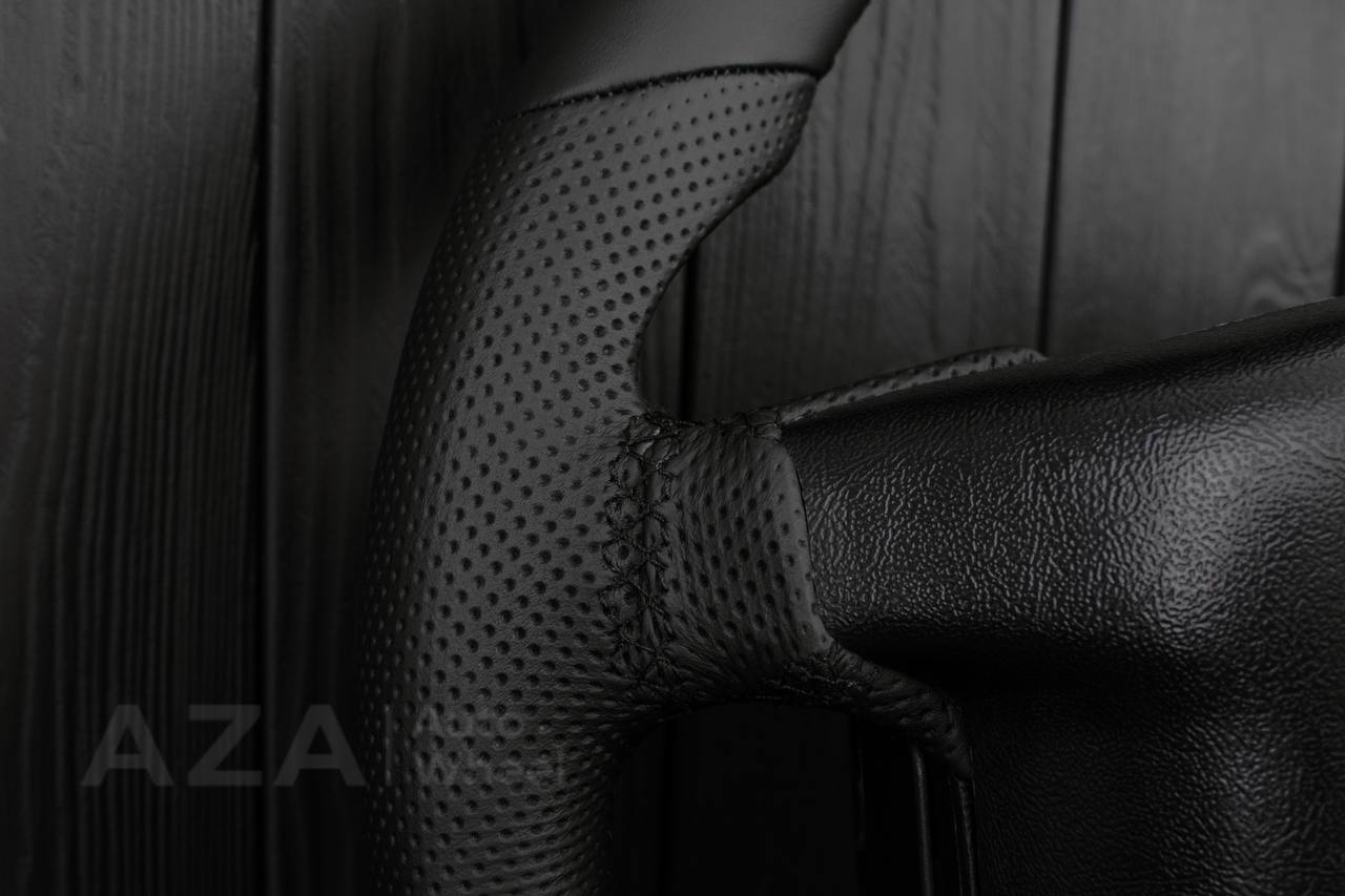 Steering wheel Ford F150/Bronco 1992-1996 (can be any color stripe and stitch) Napa/Perforated leather red stripe - Image 13