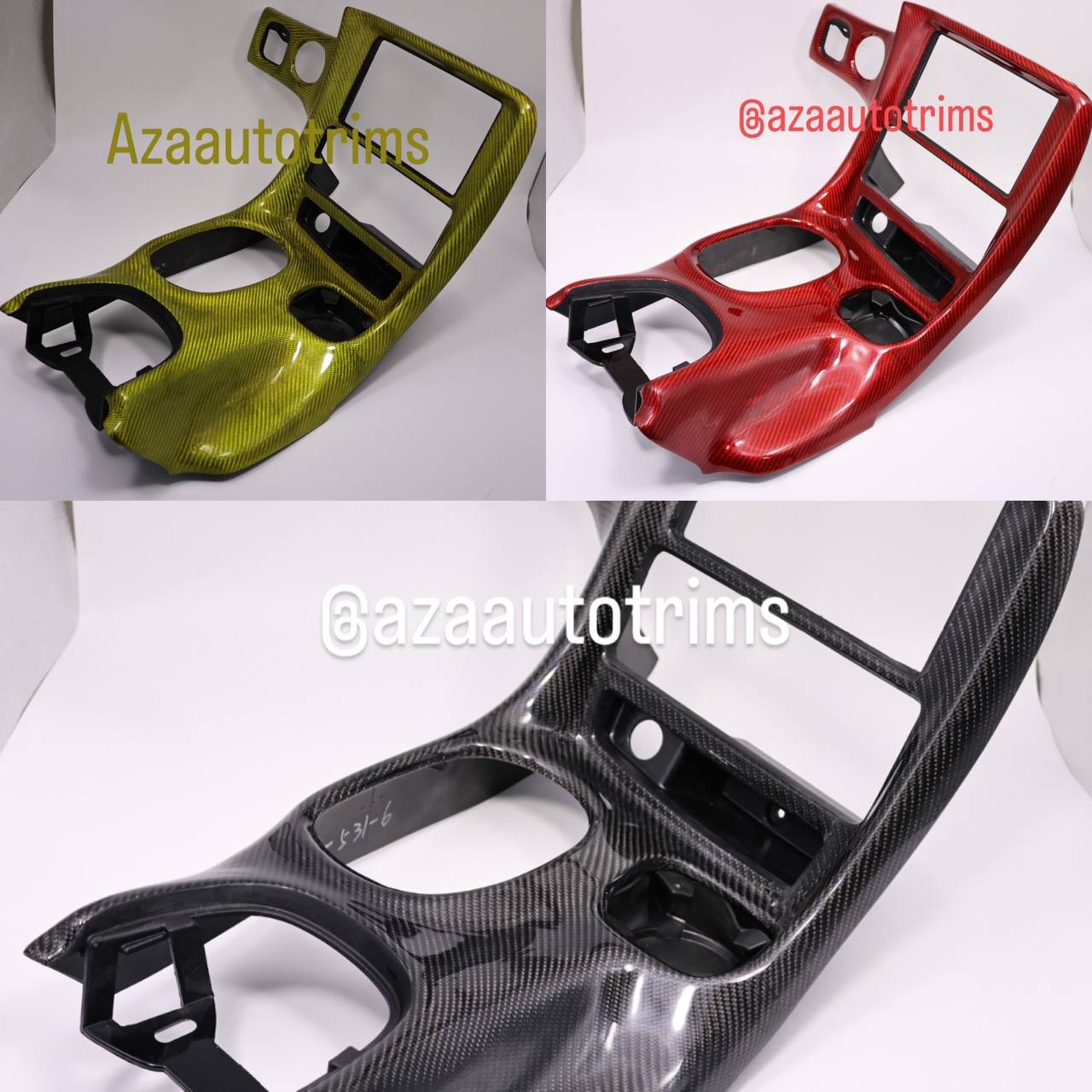 97-04 Chevy Corvette C5 Din Radio Center Dash Bezel Kit CARBON FIBER - Image 2