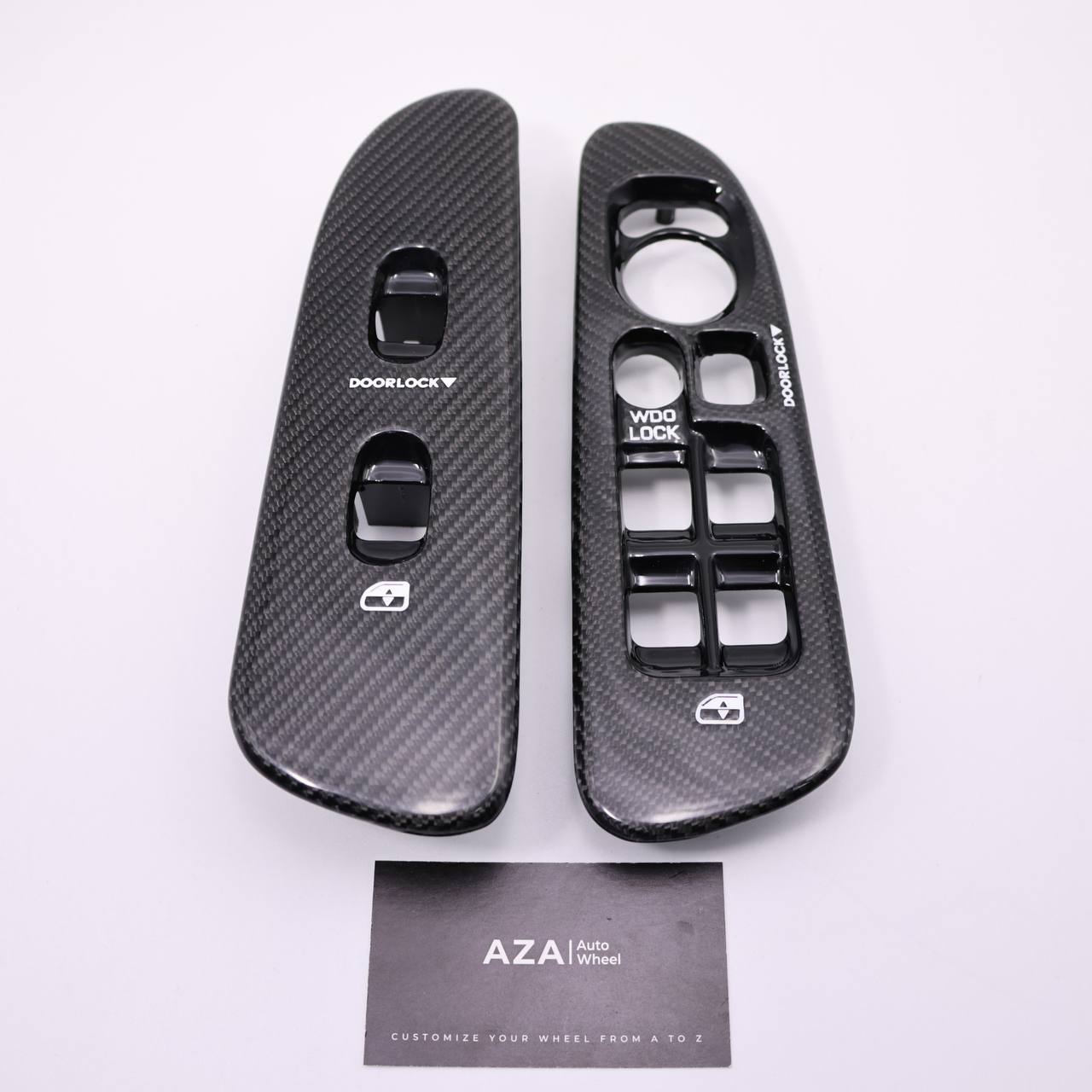 Door Window Switch Trim Bezel Carbon fiber For 02-10 Dodge Ram 1500 2500 3500 Crew cab