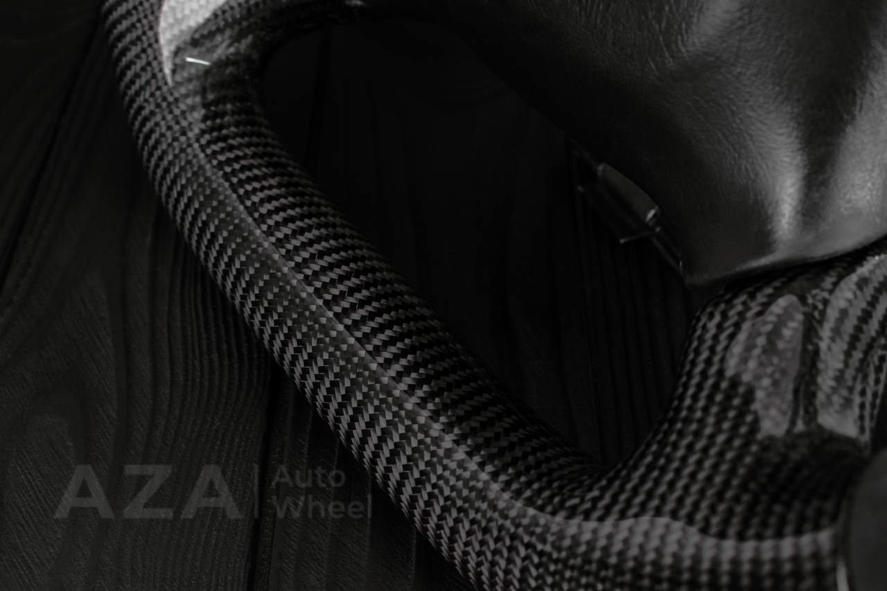 Steering wheel GM Silverado, Sierra, Escalade, Yukon, S10, Blazer, Tahoe, Suburban (1998-2002) Carbon fiber/Alcantara/Red details - Image 9