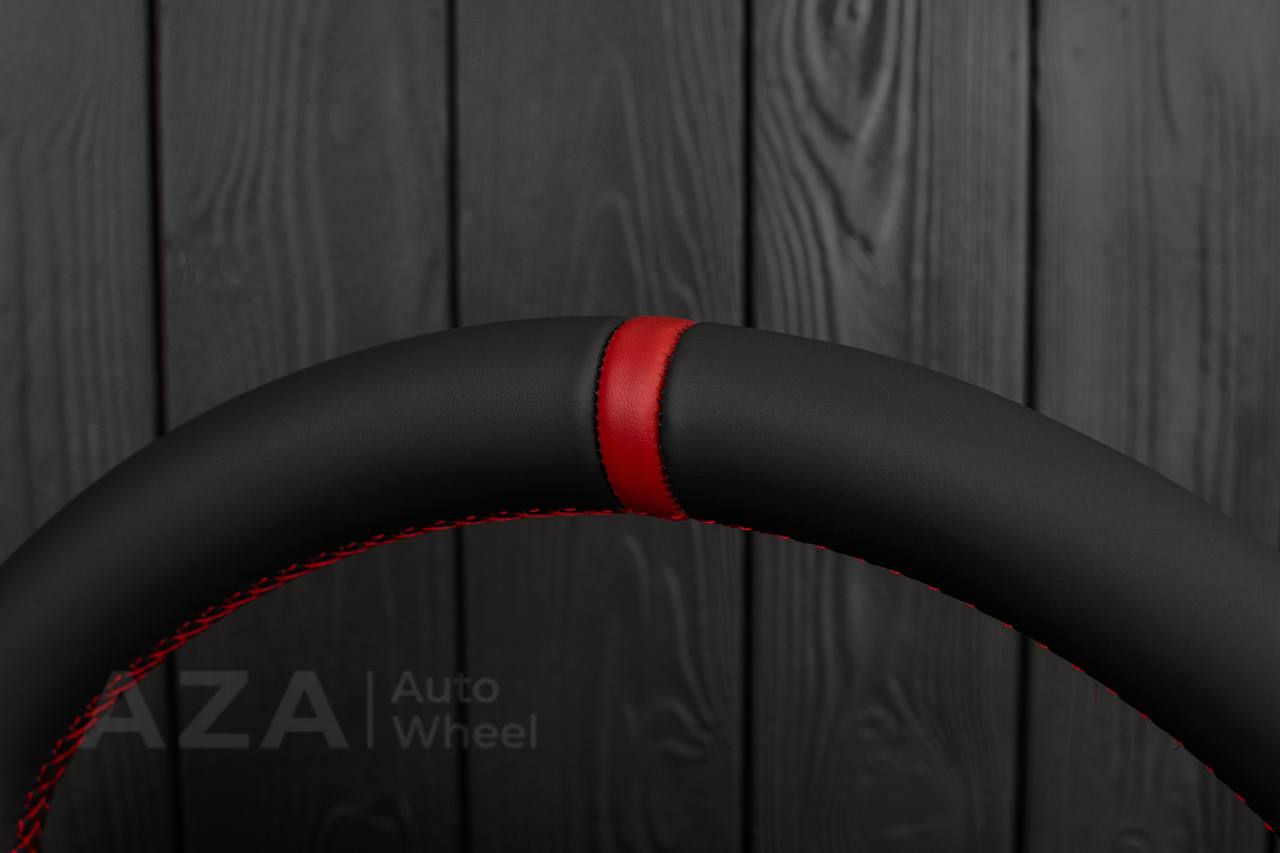 Steering wheel Ford F150/F250/F350 97-2007 Napa/Perforated leather/Red details (can be any color per request) - Image 5