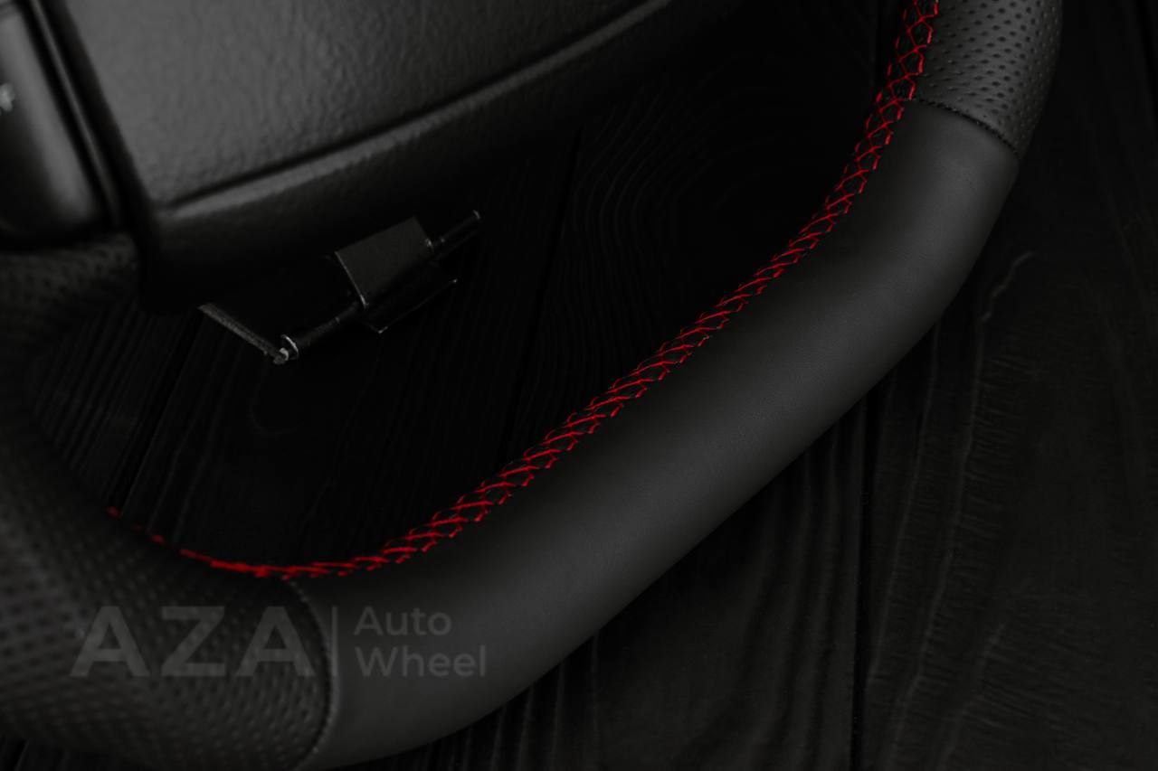 Steering wheel Ford F150/F250/F350 97-2007 Napa/Perforated leather/Red details (can be any color per request) - Image 11