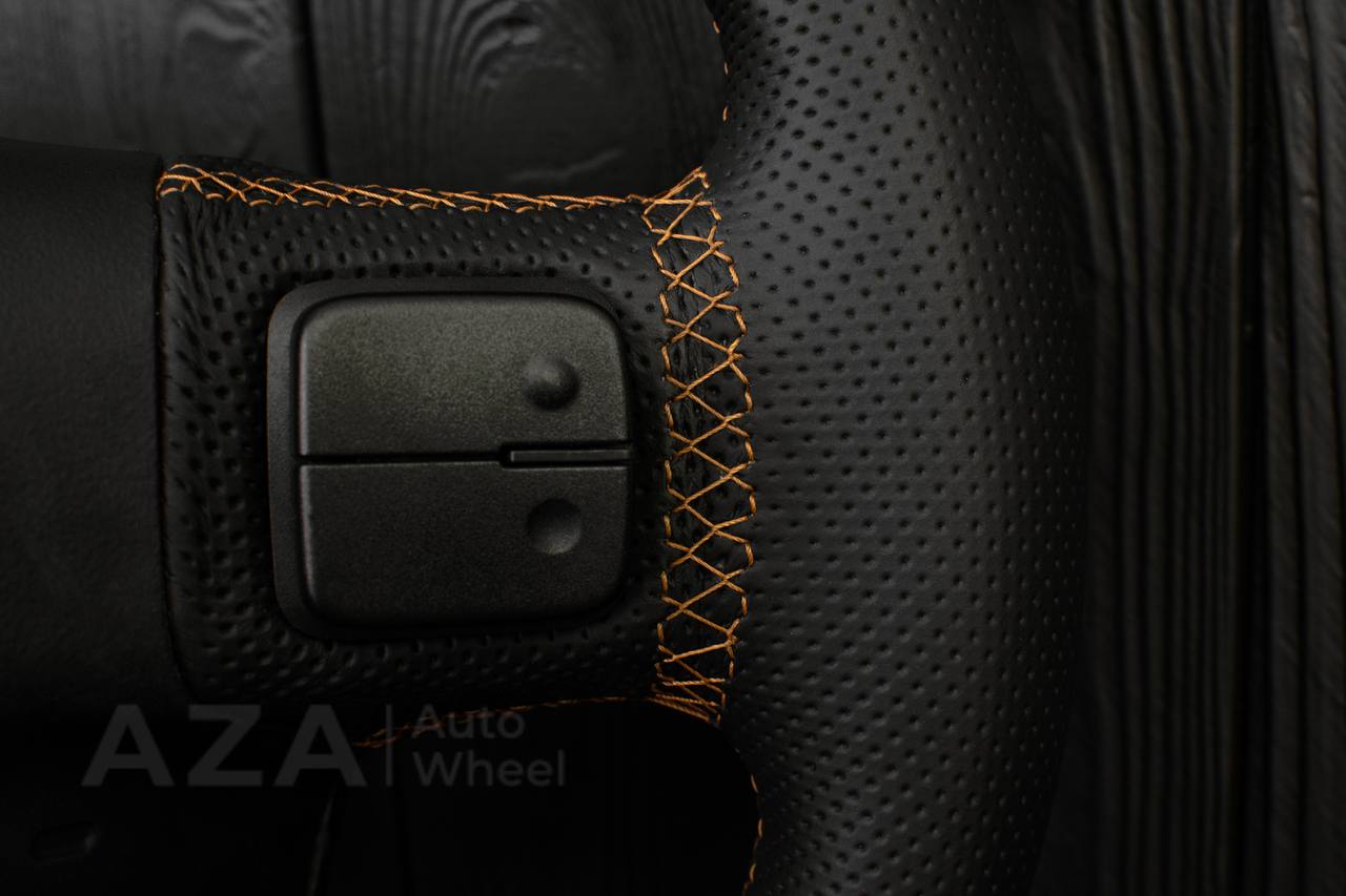 Steering wheel GMC Sierra/Silverado/Denali/Yukon 2014-2018 Carbon fiber/Perforated leather/Carbon trims/Copper-Bronze details - Image 14