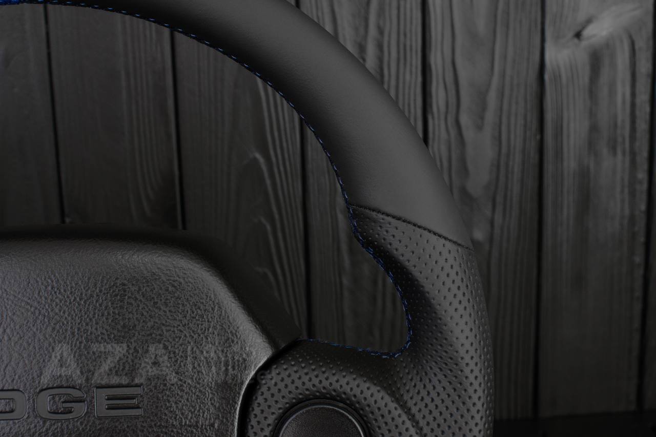 Steering wheel DODGE RAM 1994-1997 Napa italian leather/blue details (can be any color) - Image 12