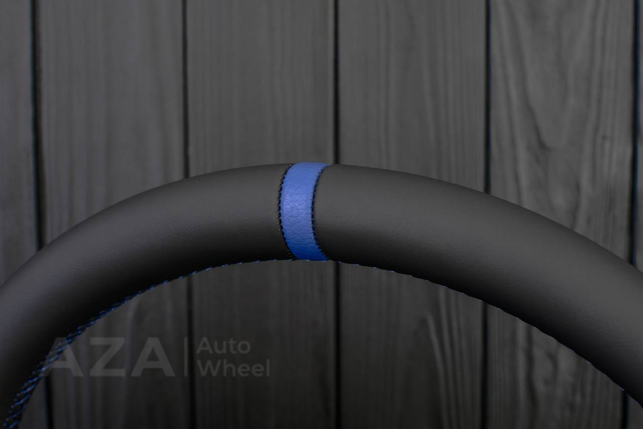 Steering wheel DODGE RAM 1994-1997 Napa italian leather/blue details (can be any color) - Image 6