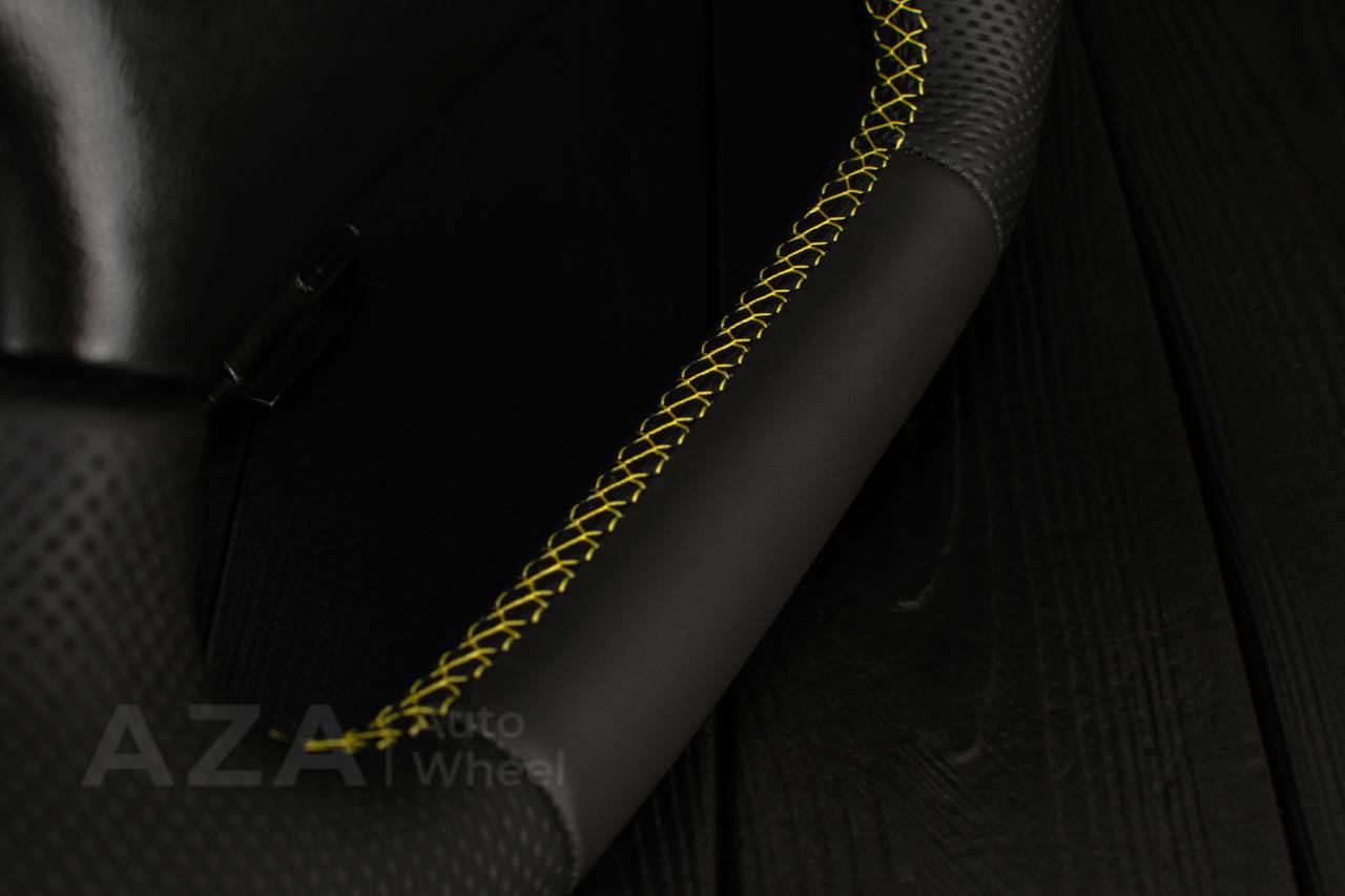 Steering wheel Ford Mustang GT Cobra 94-04 Napa/Perforated leather/Yellow details - Image 10