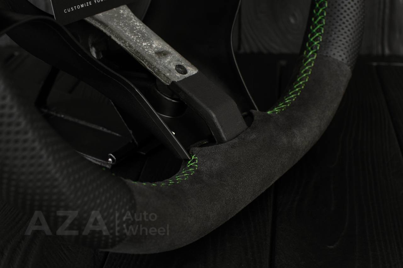 Steering wheel Dodge viper GEN2/3/4 Napa/Alcantara/Lime details (can be any color) - Image 9