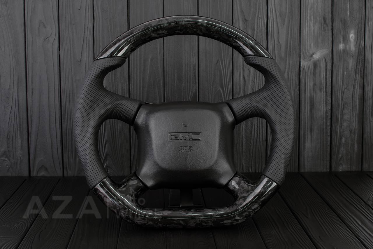 Steering wheel 98-2002 GM Silverado, Sierra, Escalade , Yukon, S10, Blazer, Tahoe, Suburban Forged Carbon fiber/Genuine leather
