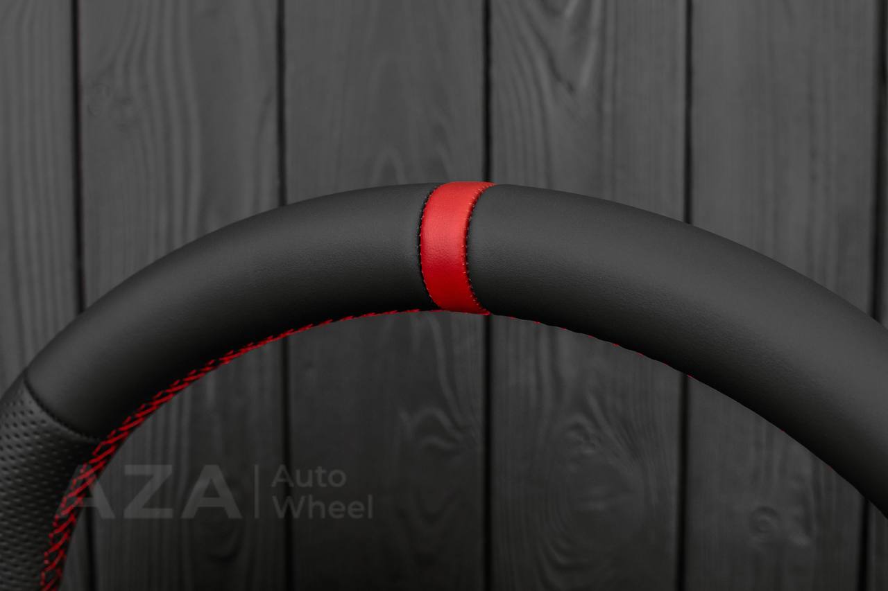 Steering wheel Corvette C6 2006-2011 Carbon fiber trim/Napa/Red details - Image 9