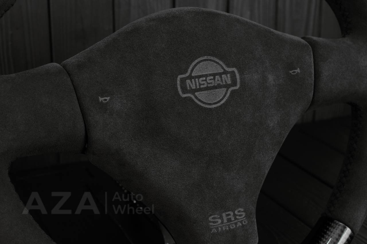 Steering wheel Nissan R34 GT-R Carbon fiber/Alcantara sides/Cover - Image 12