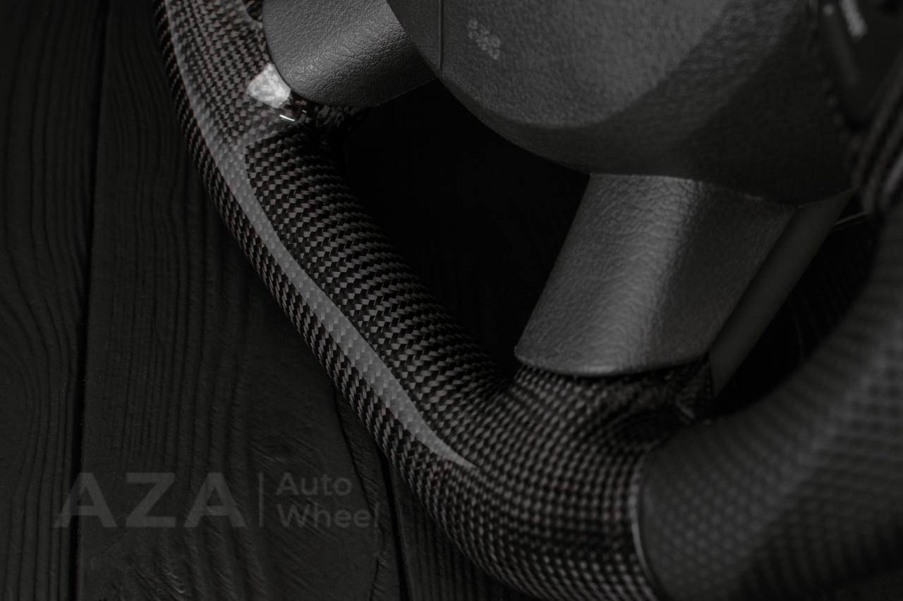 Steering wheel Dodge 2004-2008 RAM Carbon fiber/Perforated leather /Yellow details - Image 6
