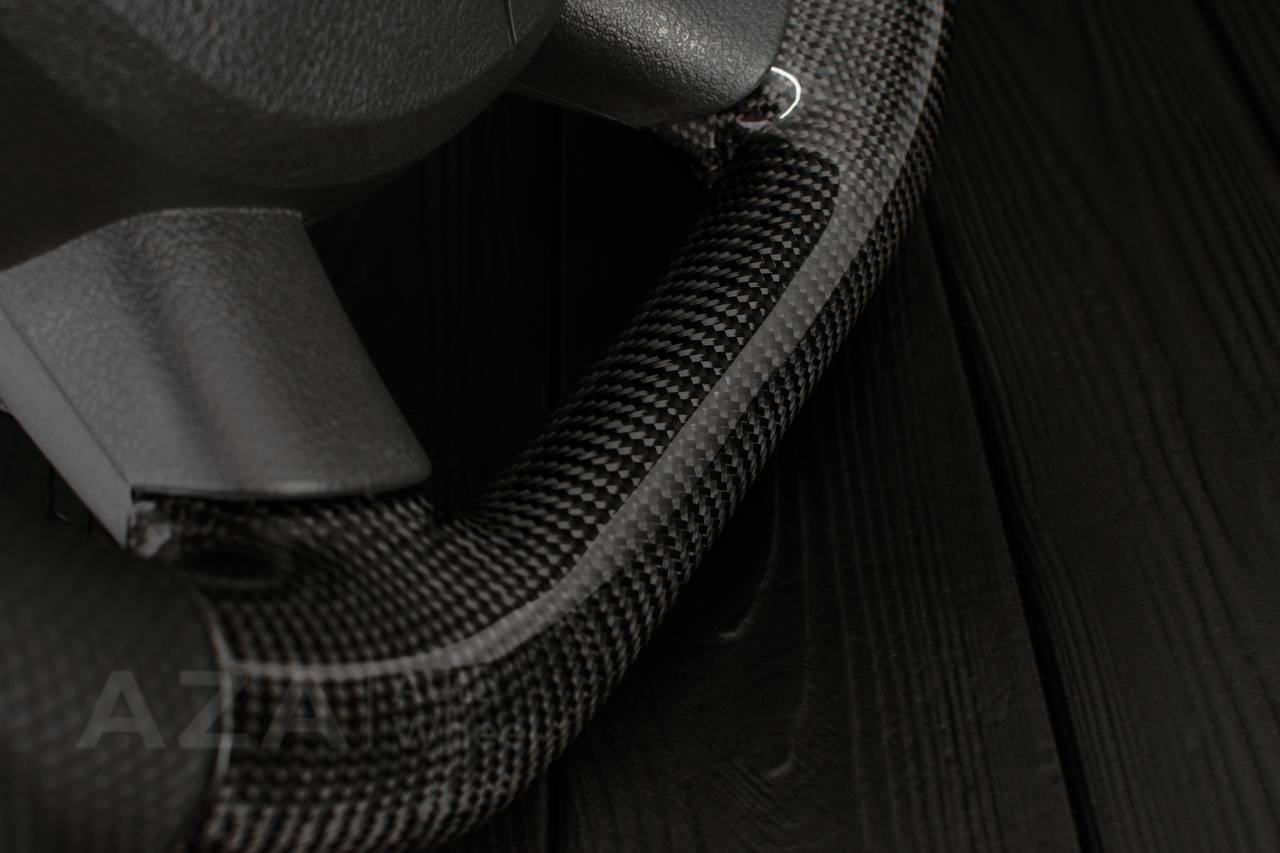 Steering wheel Dodge 2004-2008 RAM Carbon fiber/Perforated leather /Yellow details - Image 7