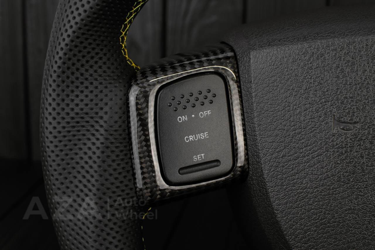Steering wheel Dodge 2004-2008 RAM Carbon fiber/Perforated leather /Yellow details - Image 13
