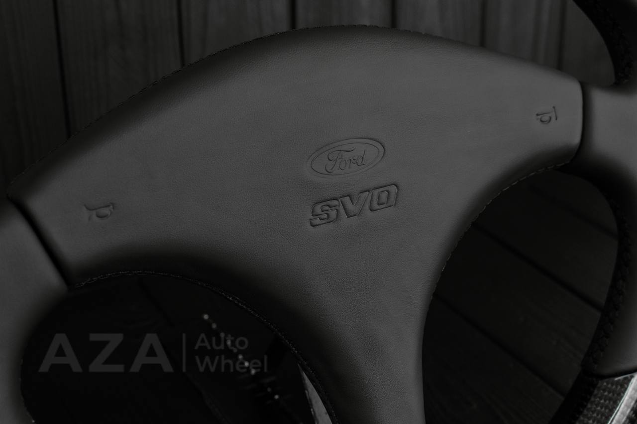 Steering wheel Ford Mustang Fox body SVO Carbon fiber/Italian leather/Flat bottom ($300 will be refunded after you send in your old wheel+horn pad afterwards) - Image 7
