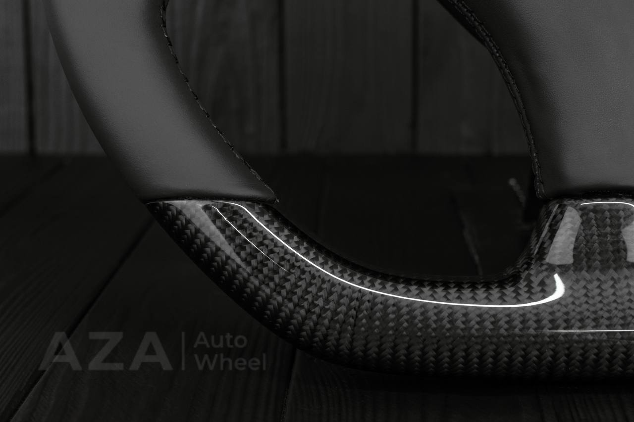 Steering wheel Ford Mustang Fox body SVO Carbon fiber/Italian leather/Flat bottom ($300 will be refunded after you send in your old wheel+horn pad afterwards) - Image 8