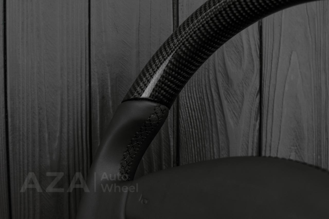 Steering wheel Ford Mustang Fox body SVO Carbon fiber/Italian leather/Flat bottom ($300 will be refunded after you send in your old wheel+horn pad afterwards) - Image 9