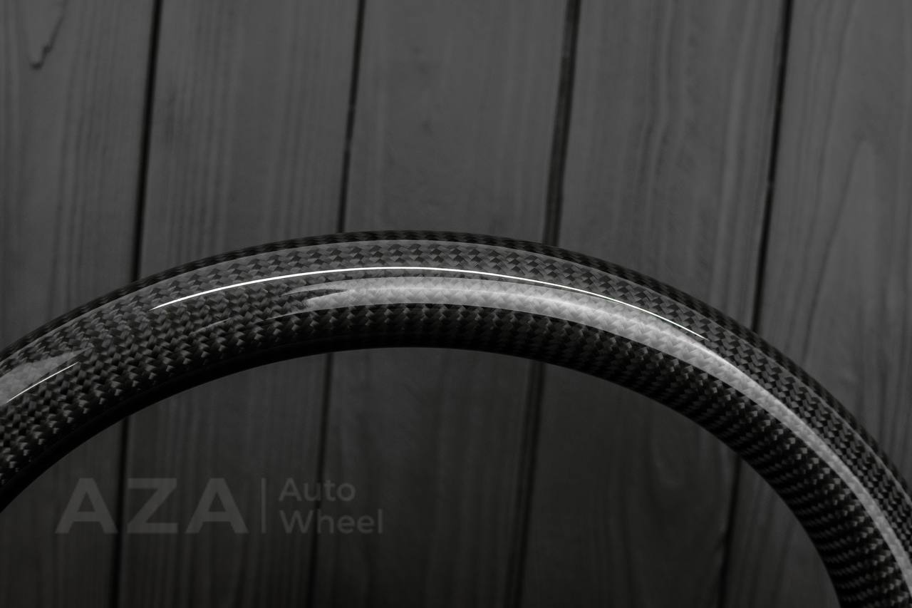 Steering wheel Ford Mustang Fox body SVO Carbon fiber/Italian leather/Flat bottom ($300 will be refunded after you send in your old wheel+horn pad afterwards) - Image 13