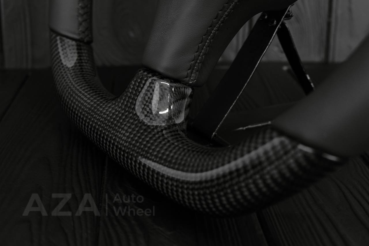 Steering wheel Ford Mustang Fox body SVO Carbon fiber/Italian leather/Flat bottom ($300 will be refunded after you send in your old wheel+horn pad afterwards) - Image 16