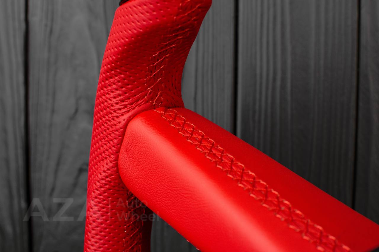 Steering wheel GM, OBS, C/K Silverado, Suburan (1988-1994) Carbon fiber/Perforated leather/Red stripe (can be any color) - Image 9