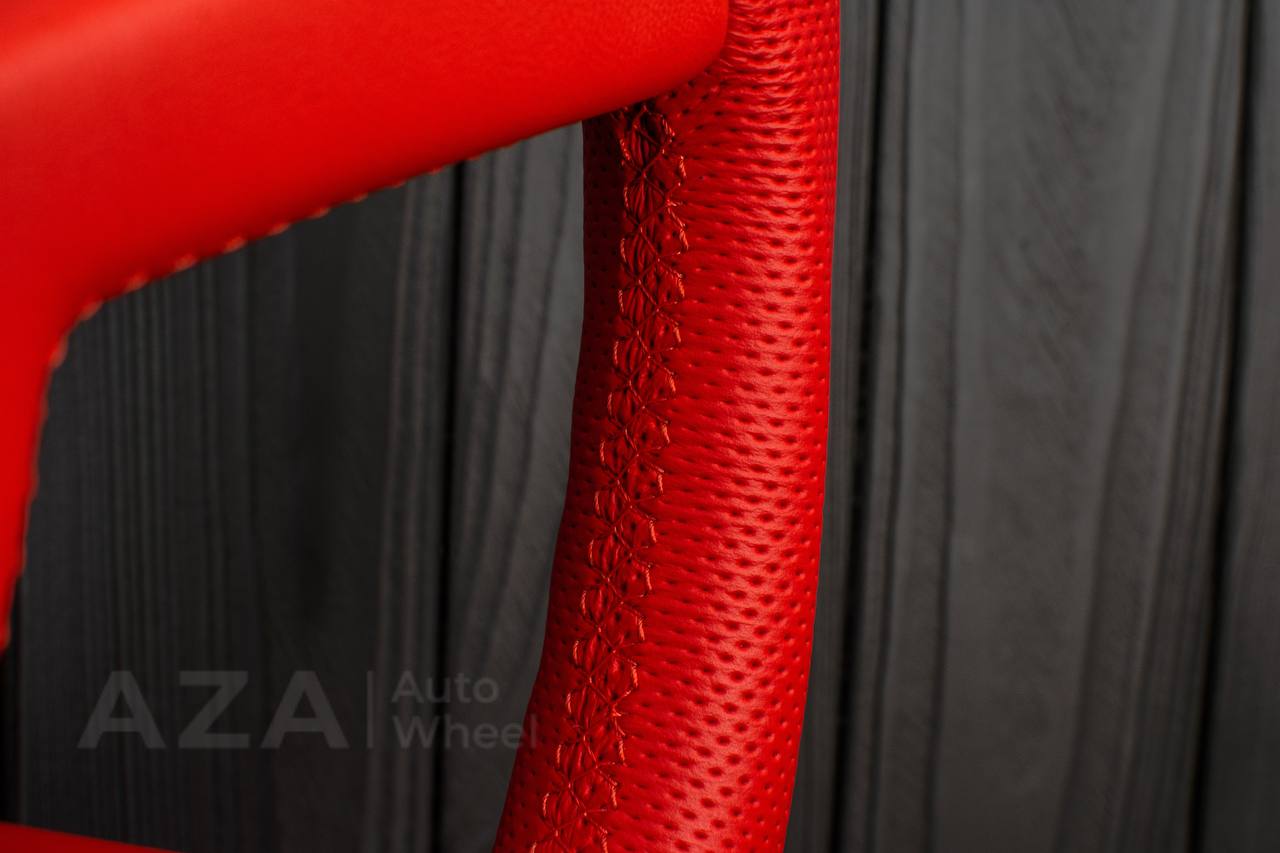 Steering wheel GM, OBS, C/K Silverado, Suburan (1988-1994) Carbon fiber/Perforated leather/Red stripe (can be any color) - Image 12