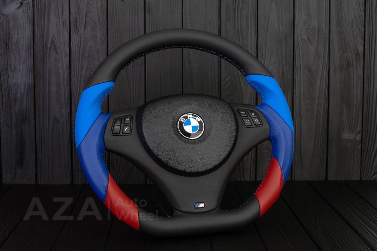 Steering wheel BMW E9X/E8X M colors Napa leather - Image 4