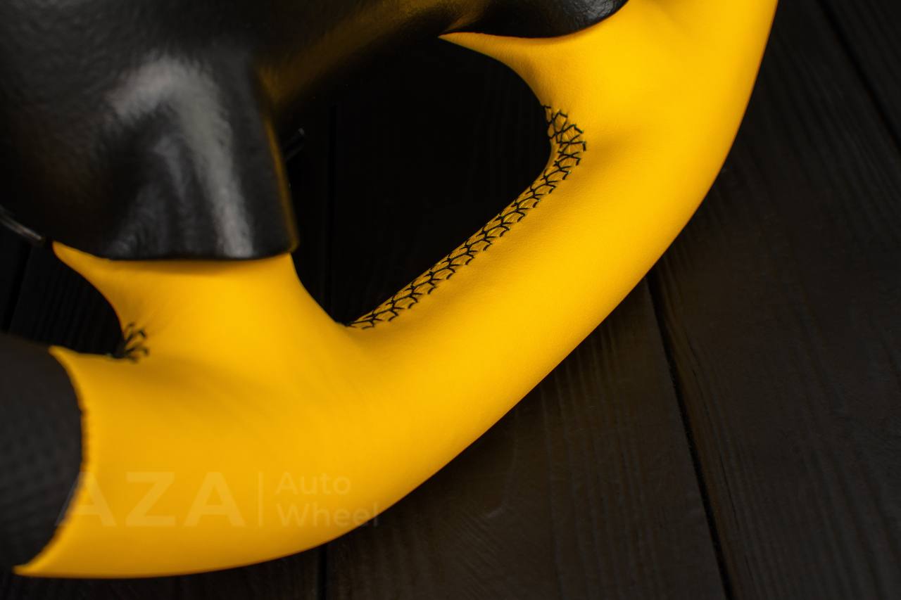 Steering wheel 1997-2004 Corvette C5 Reduced diameter Black/Yellow Napa leather - Image 5