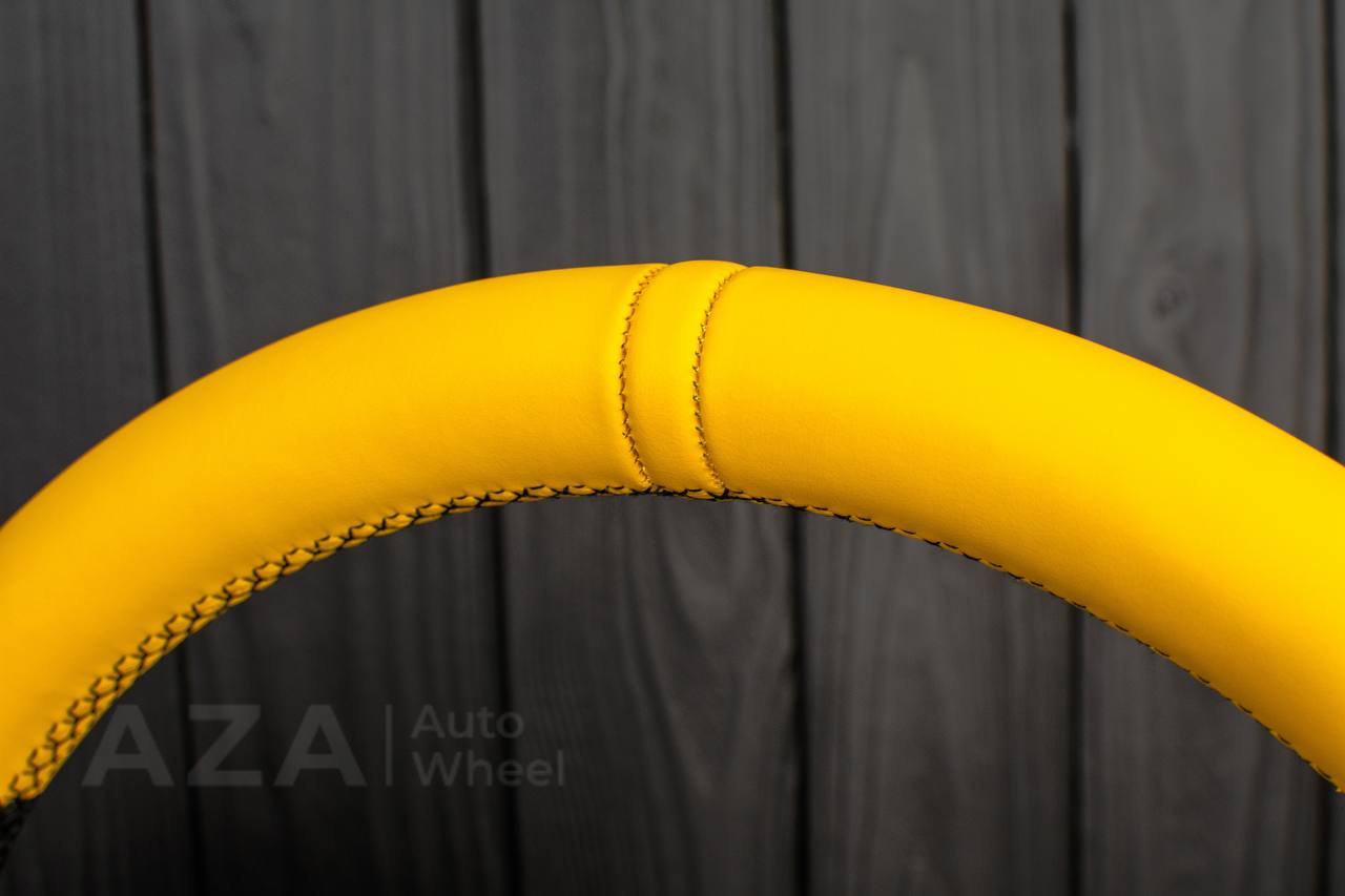Steering wheel 1997-2004 Corvette C5 Reduced diameter Black/Yellow Napa leather - Image 10