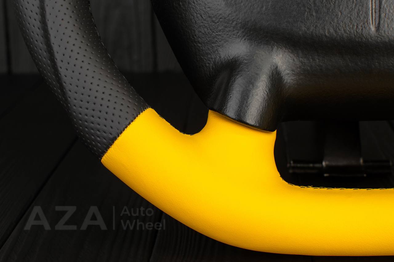 Steering wheel 1997-2004 Corvette C5 Reduced diameter Black/Yellow Napa leather - Image 14