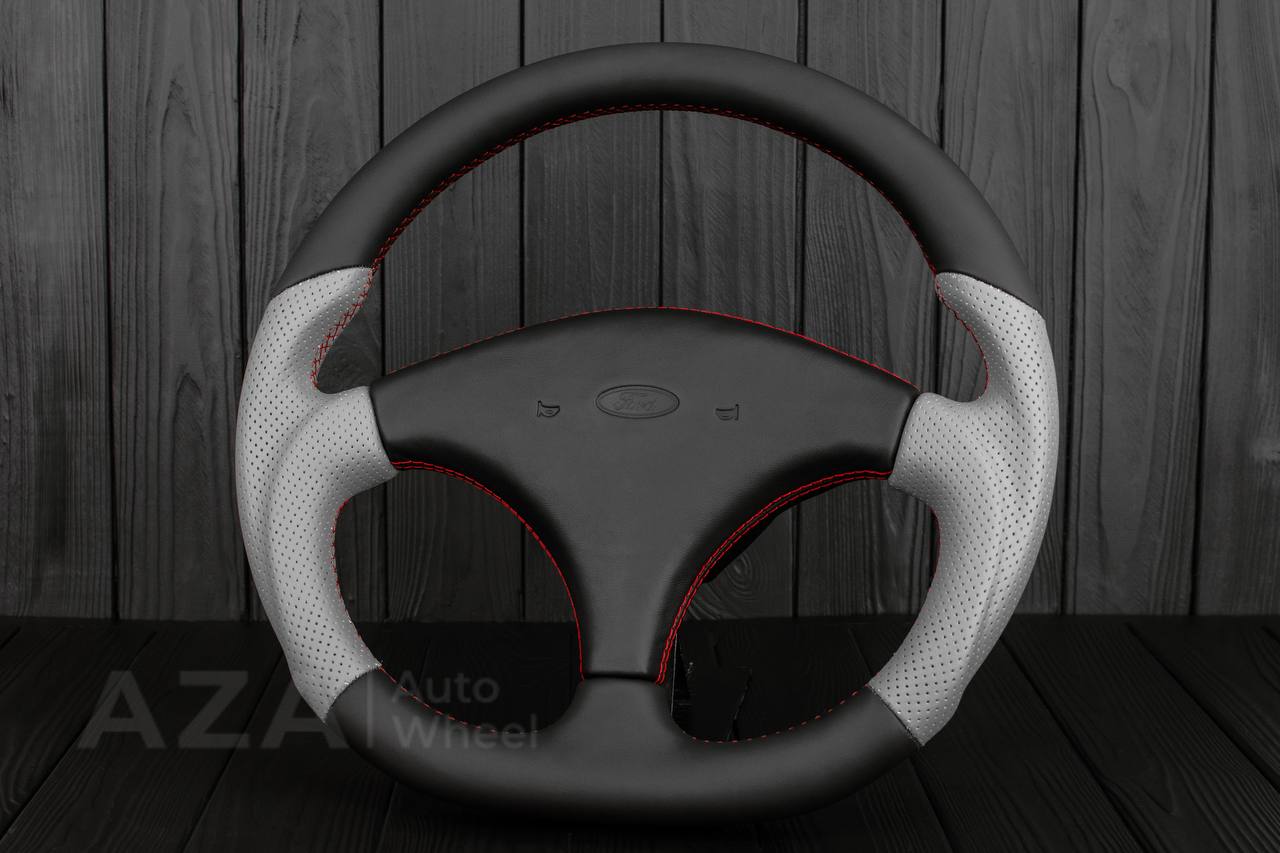 Steering wheel Ford Mustang Fox body SVO 1984-1986 Italian leather/Flat bottom - Image 3