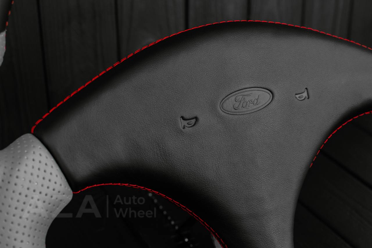 Steering wheel Ford Mustang Fox body SVO 1984-1986 Italian leather/Flat bottom - Image 5